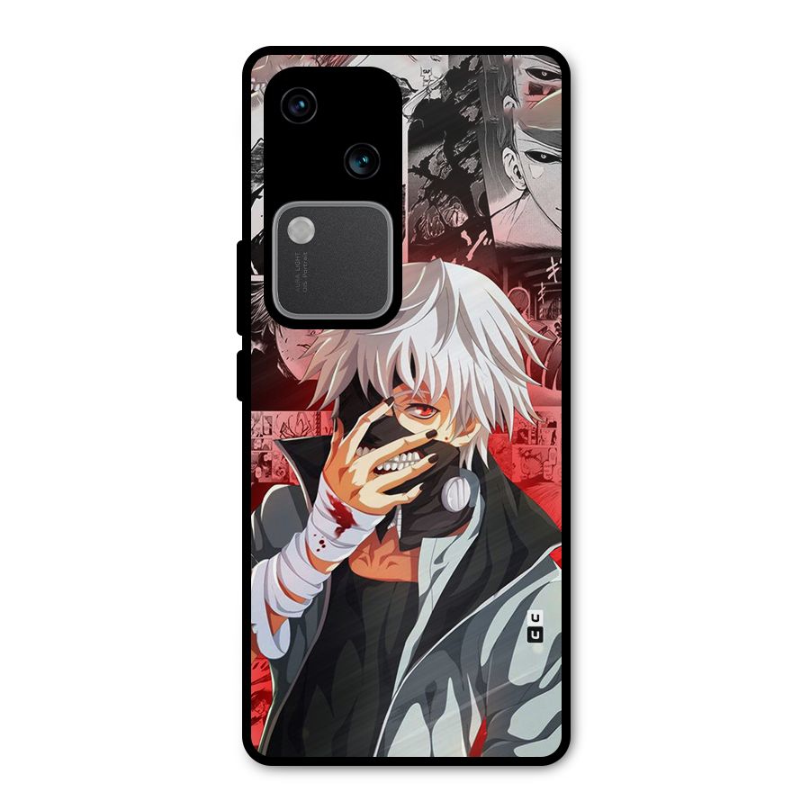 Kaneki Ken Manga Style Metal Back Case for Vivo V30 Pro