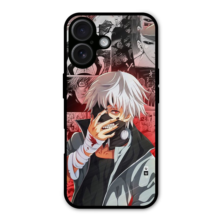 Kaneki Ken Manga Style Metal Back Case for iPhone 16