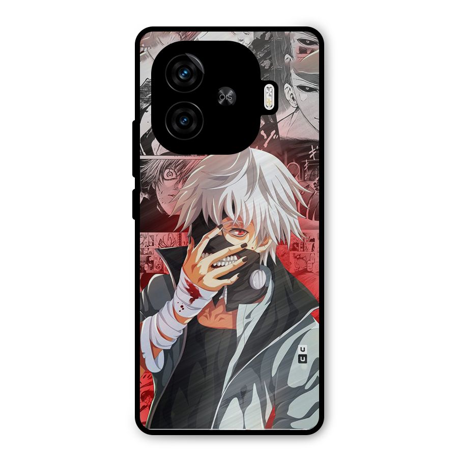 Kaneki Ken Manga Style Metal Back Case for iQOO Z9 Turbo