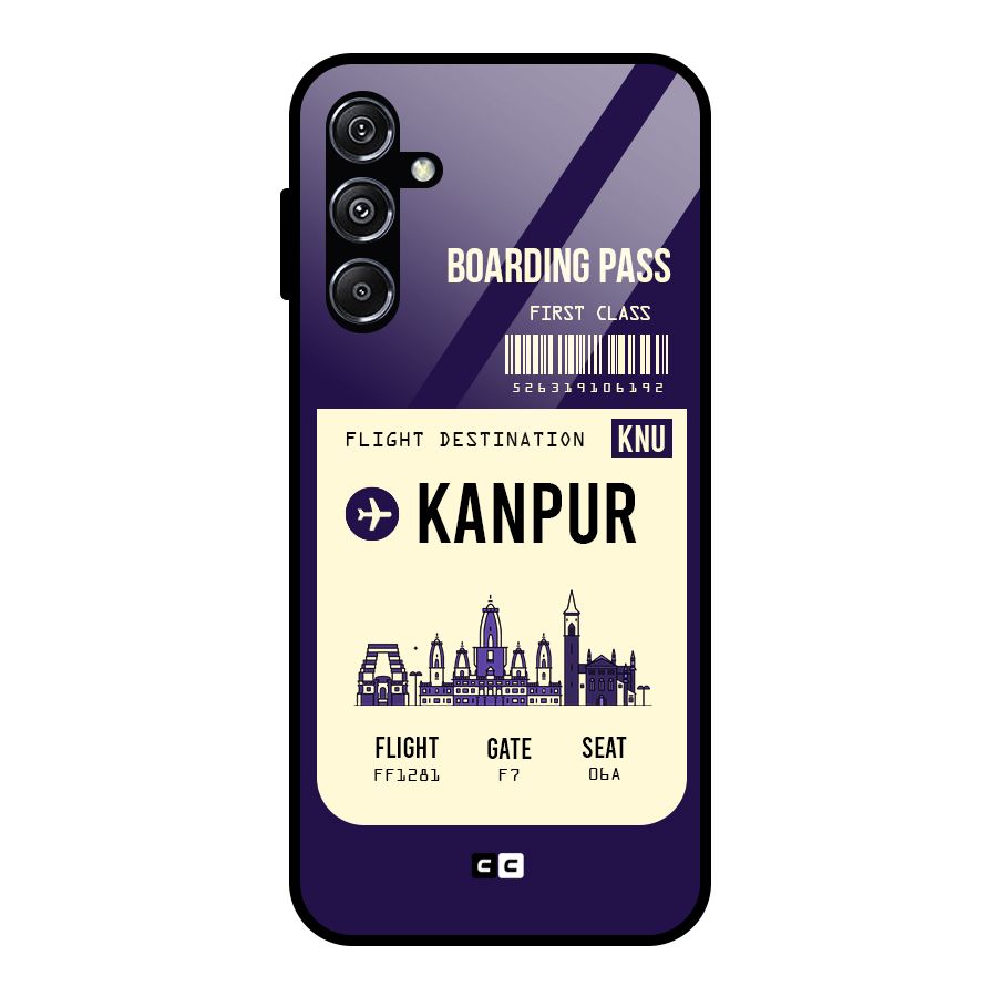 Kanpur Boarding Pass Glass Back Case for Galaxy M34 5G