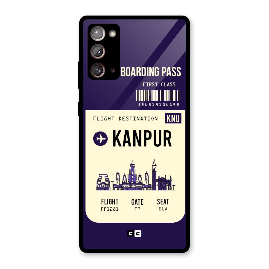 Kanpur Boarding Pass Glass Back Case for Galaxy Note 20