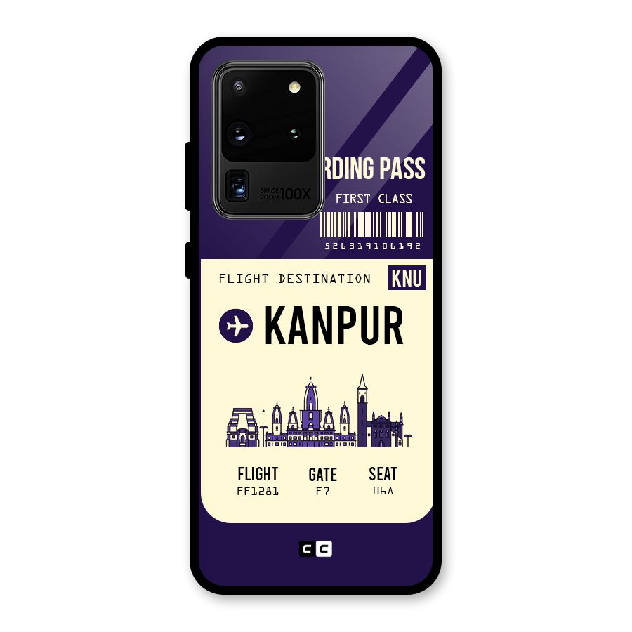 Kanpur Boarding Pass Glass Back Case for Galaxy S20 Ultra