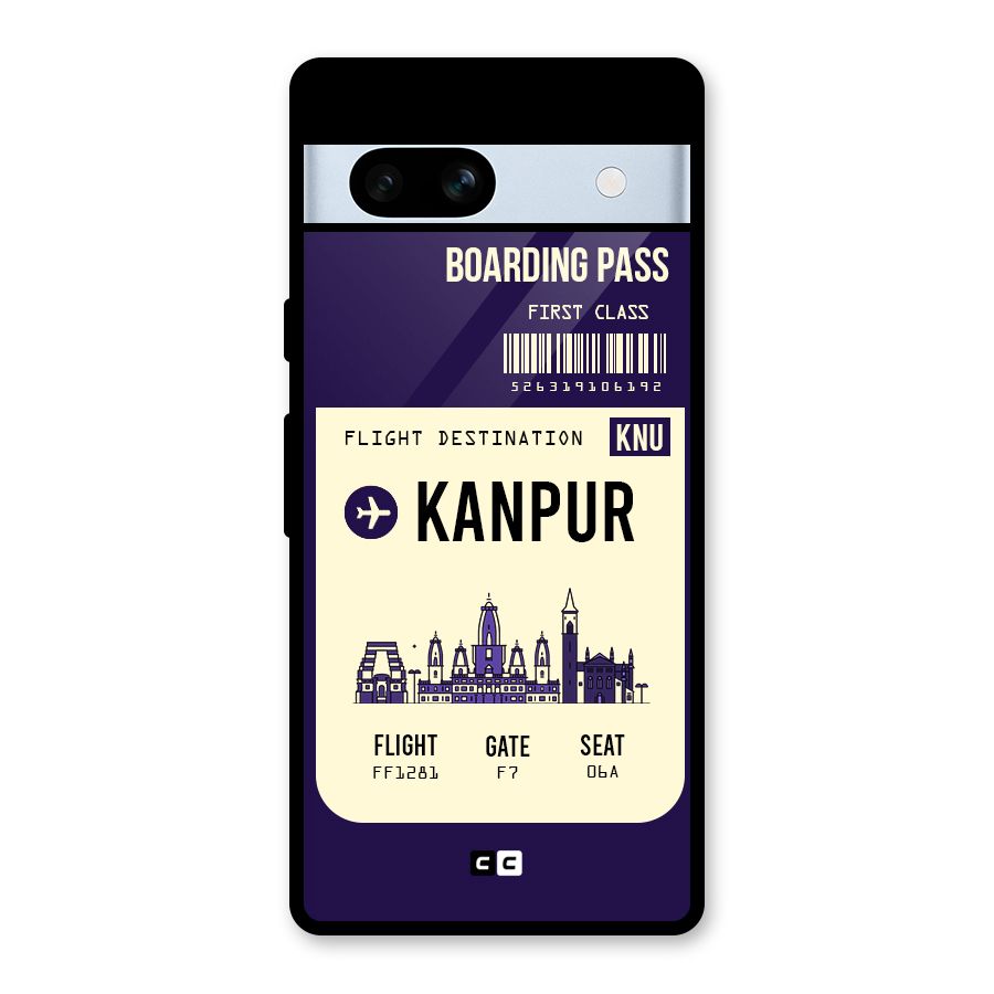 Kanpur Boarding Pass Glass Back Case for Google Pixel 7a