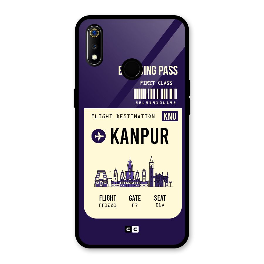 Kanpur Boarding Pass Glass Back Case for Realme 3i