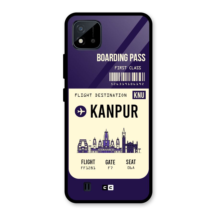 Kanpur Boarding Pass Glass Back Case for Realme C11 2021