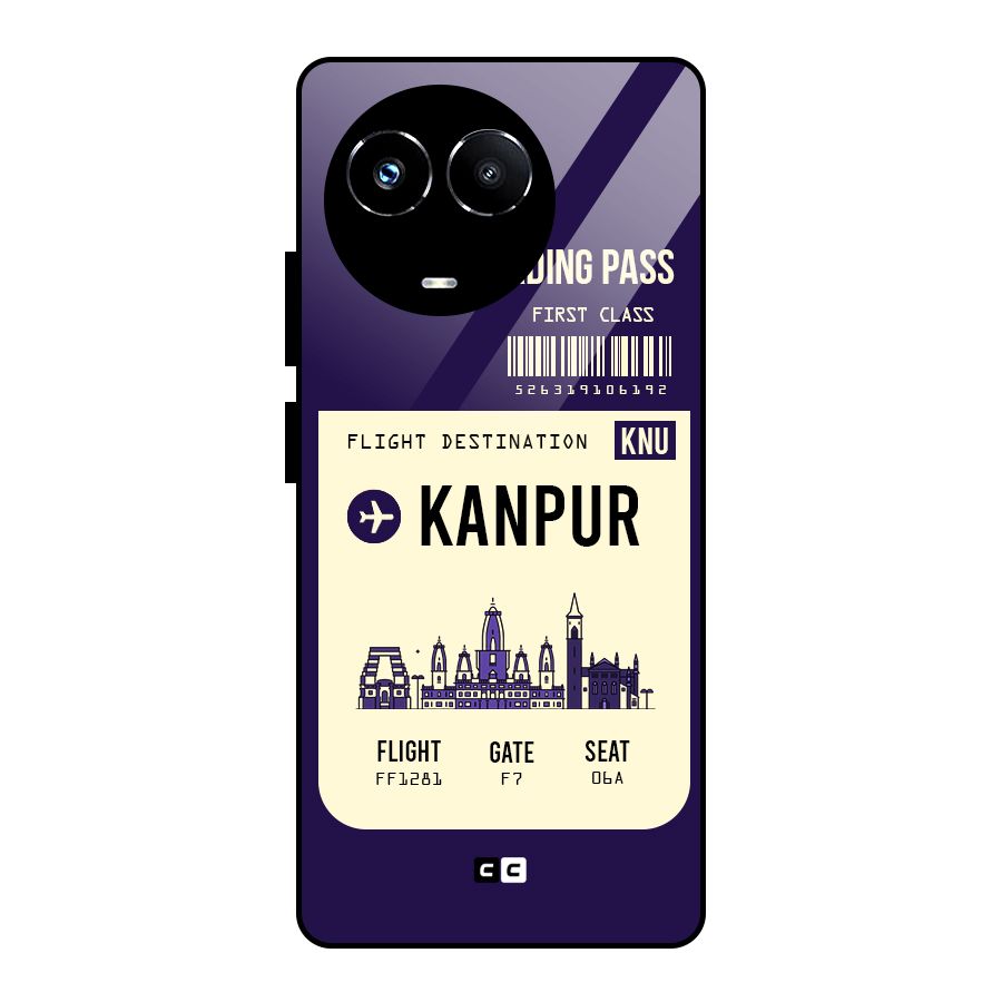 Kanpur Boarding Pass Glass Back Case for Realme Narzo 60X