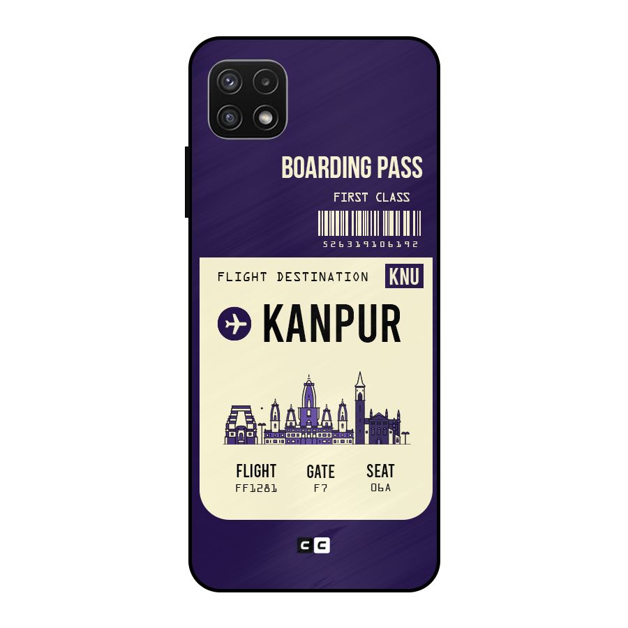 Kanpur Boarding Pass Metal Back Case for Galaxy A22 5G