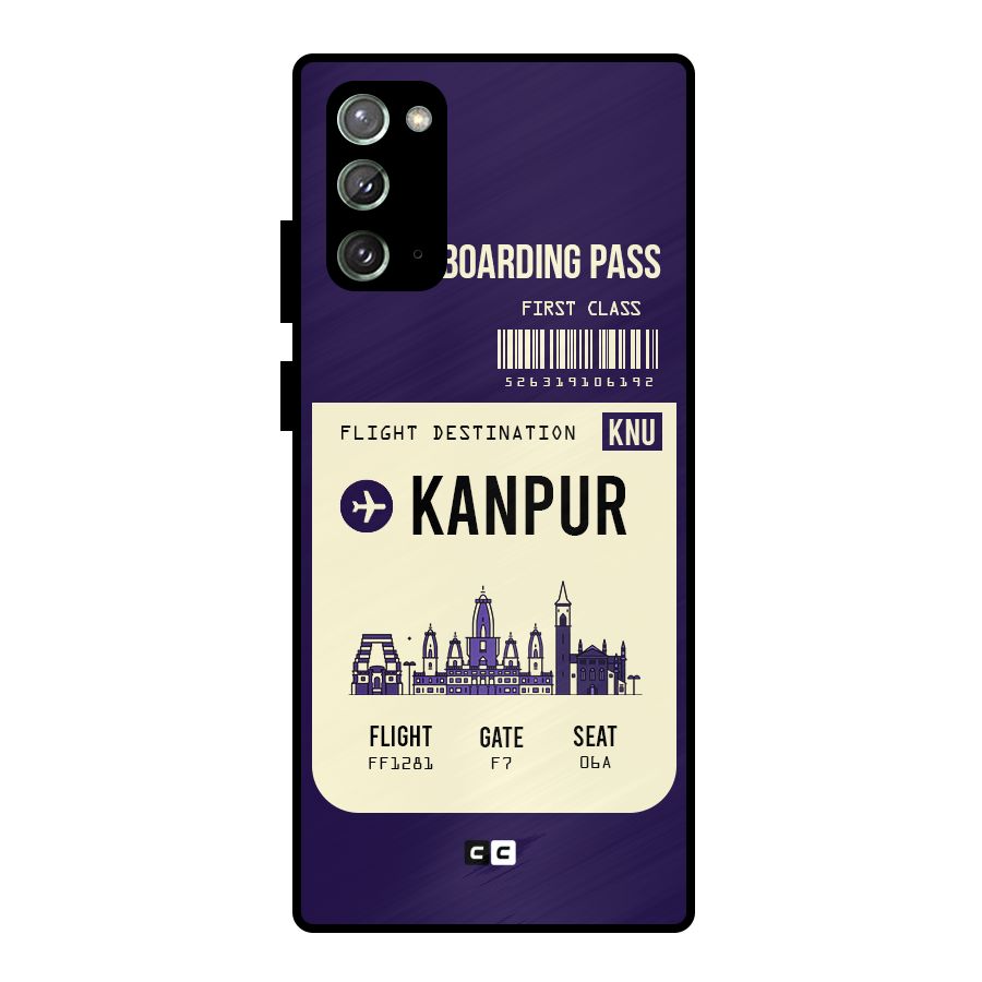 Kanpur Boarding Pass Metal Back Case for Galaxy Note 20