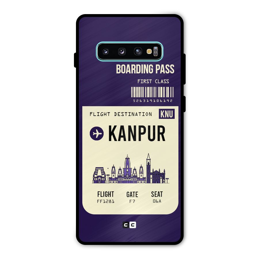 Kanpur Boarding Pass Metal Back Case for Galaxy S10 Plus