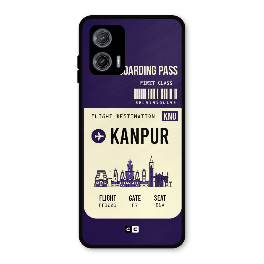 Kanpur Boarding Pass Metal Back Case for Moto G73