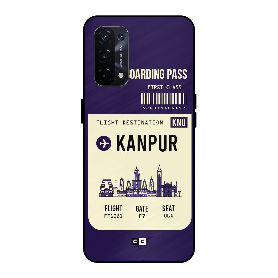 Kanpur Boarding Pass Metal Back Case for Oppo A74 5G