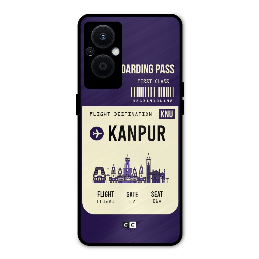 Kanpur Boarding Pass Metal Back Case for Oppo F21s Pro 5G