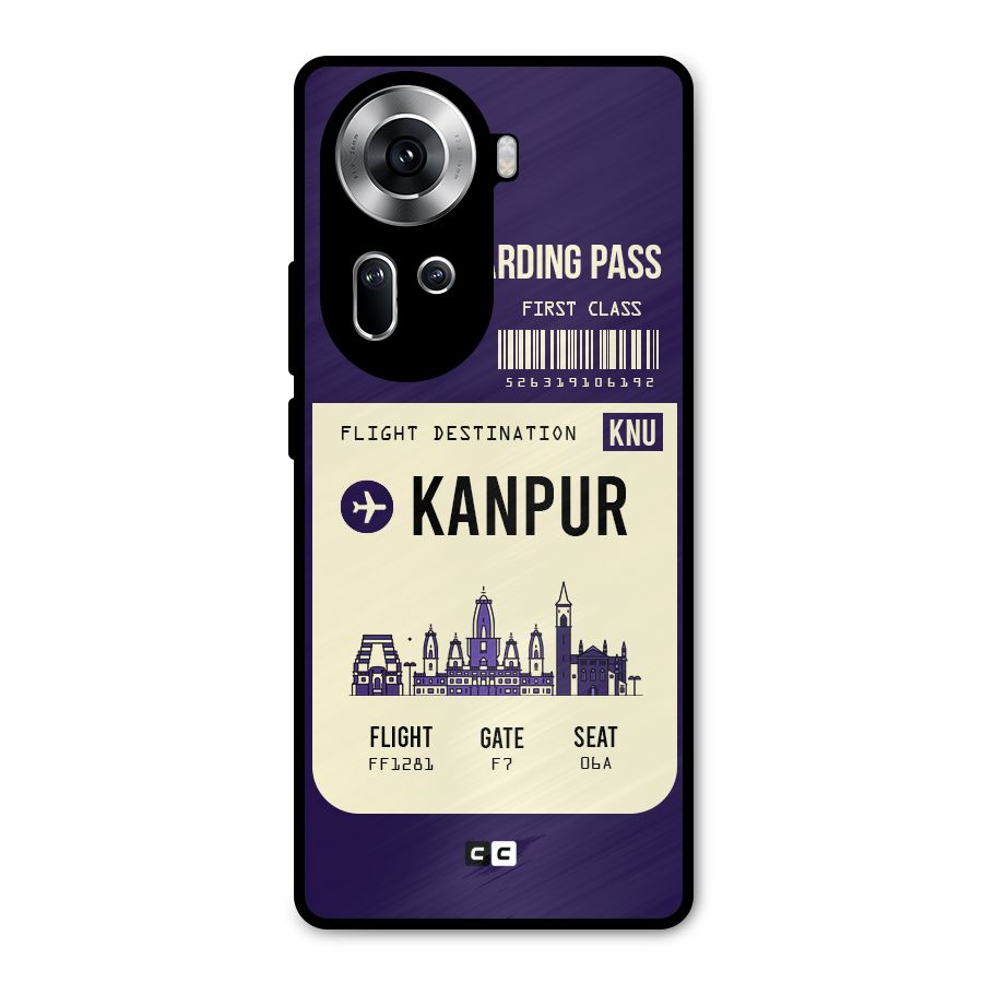 Kanpur Boarding Pass Metal Back Case for Oppo Reno11 5G