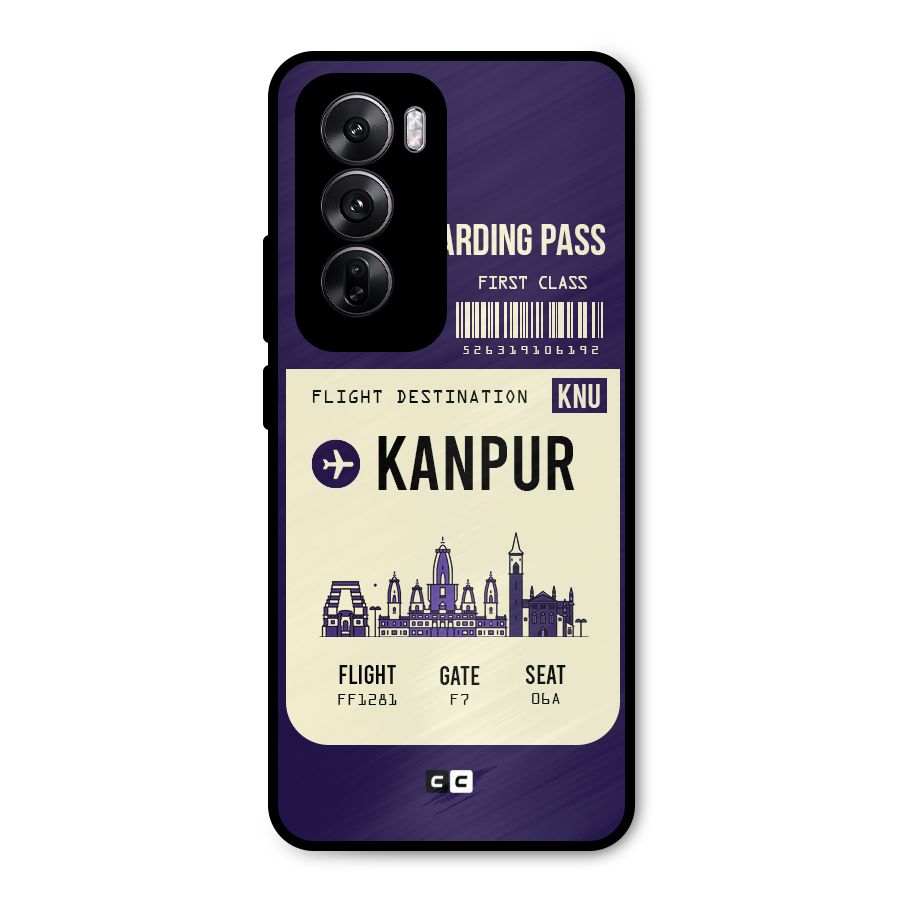 Kanpur Boarding Pass Metal Back Case for Oppo Reno12