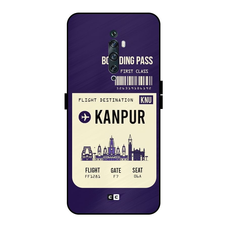 Kanpur Boarding Pass Metal Back Case for Oppo Reno2 Z