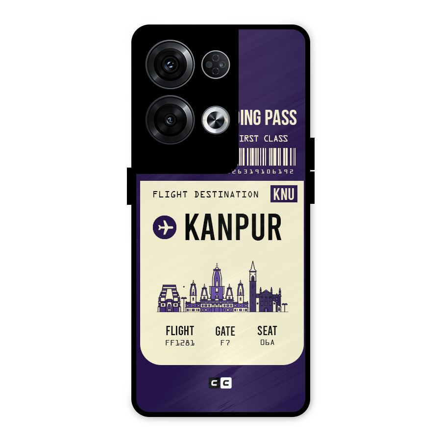 Kanpur Boarding Pass Metal Back Case for Oppo Reno8 Pro 5G