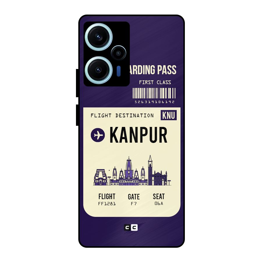 Kanpur Boarding Pass Metal Back Case for Poco F5