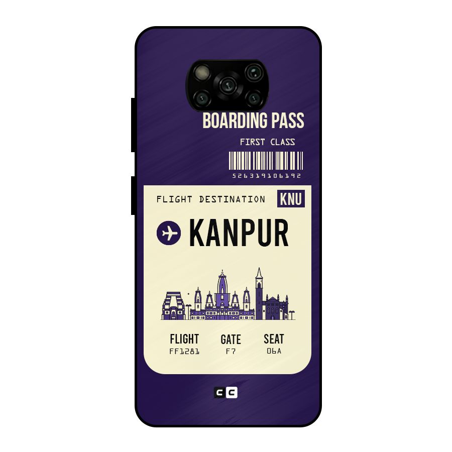 Kanpur Boarding Pass Metal Back Case for Poco X3