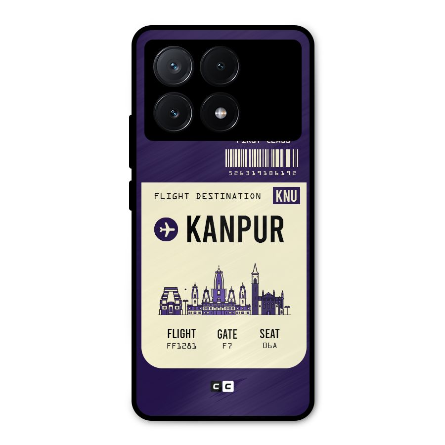 Kanpur Boarding Pass Metal Back Case for Poco X6 Pro