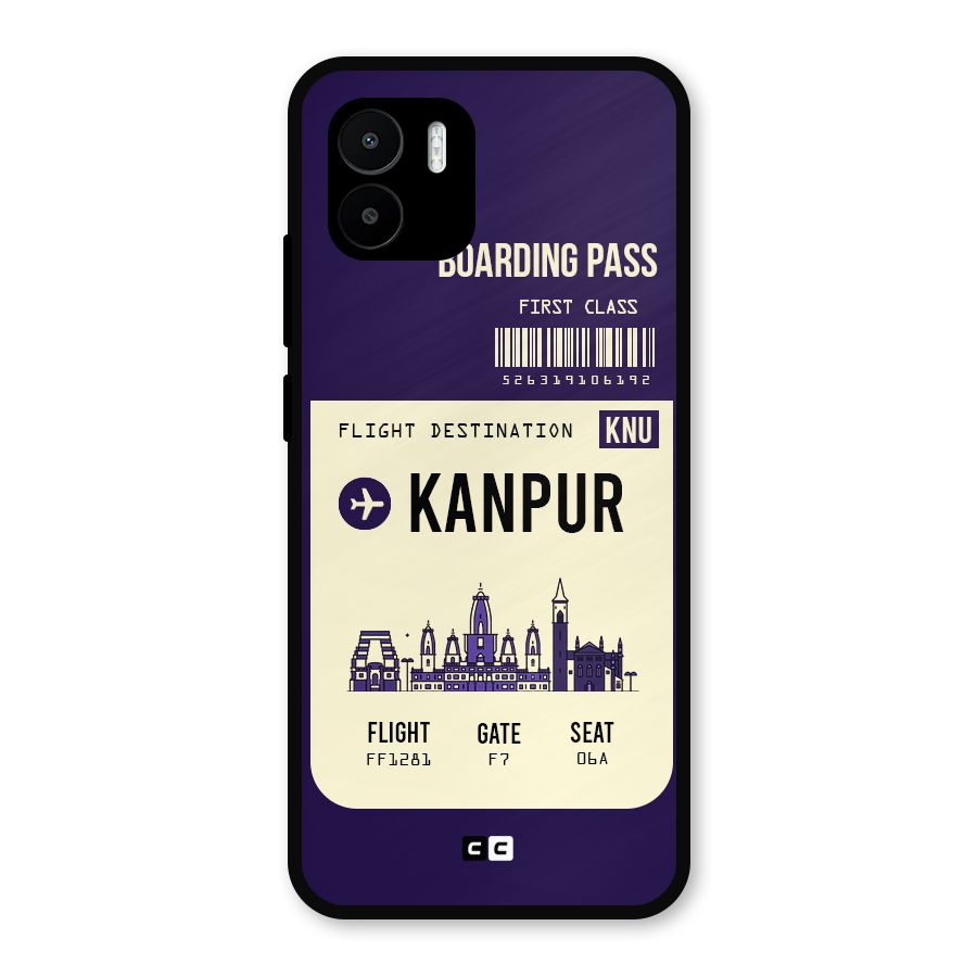 Kanpur Boarding Pass Metal Back Case for Redmi A2