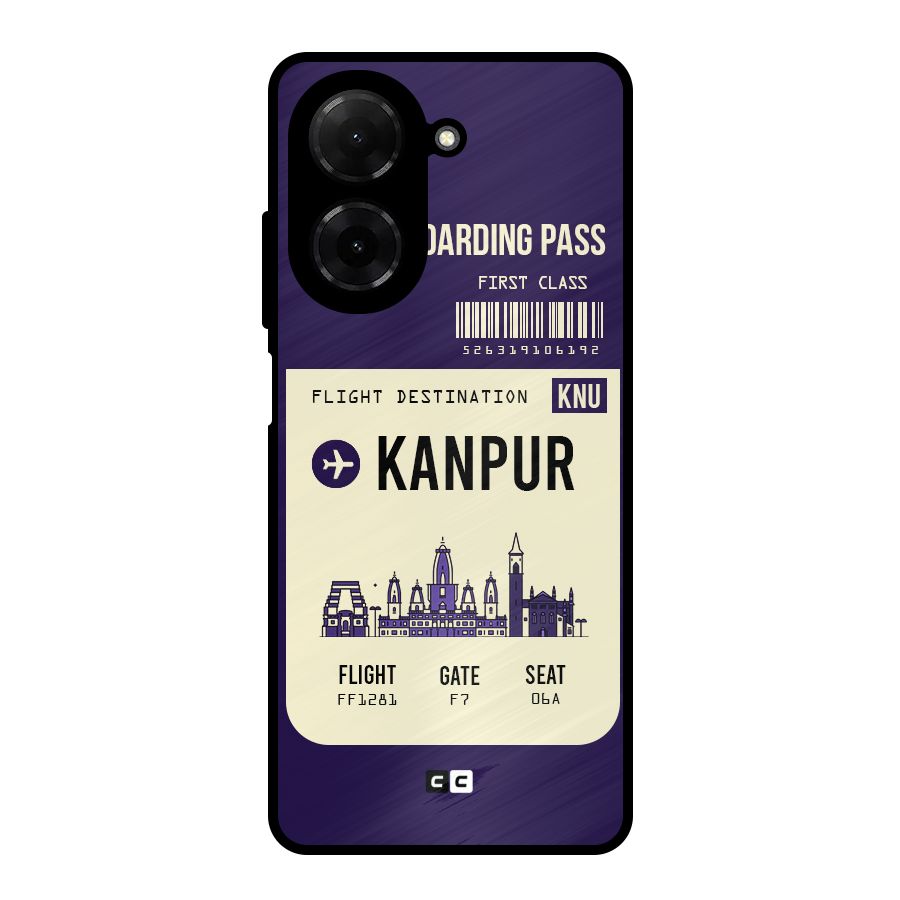 Kanpur Boarding Pass Metal Back Case for Redmi A5 4G