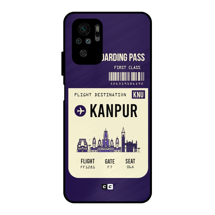 Kanpur Boarding Pass Metal Back Case for Redmi Note 10