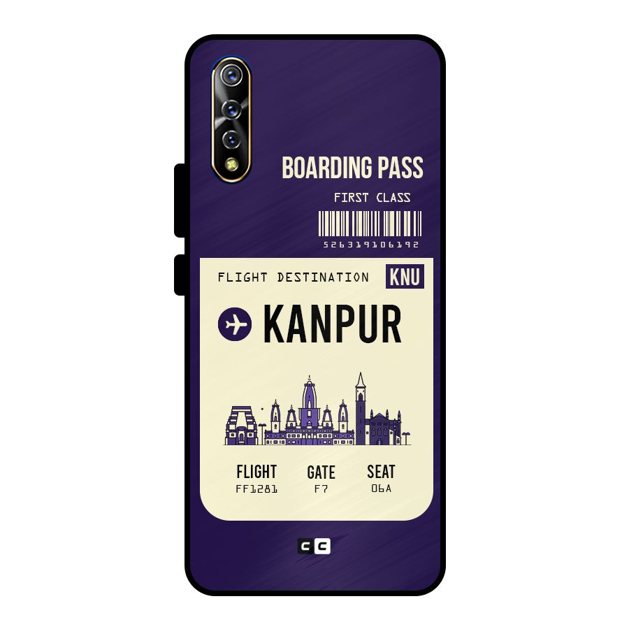 Kanpur Boarding Pass Metal Back Case for Vivo S1