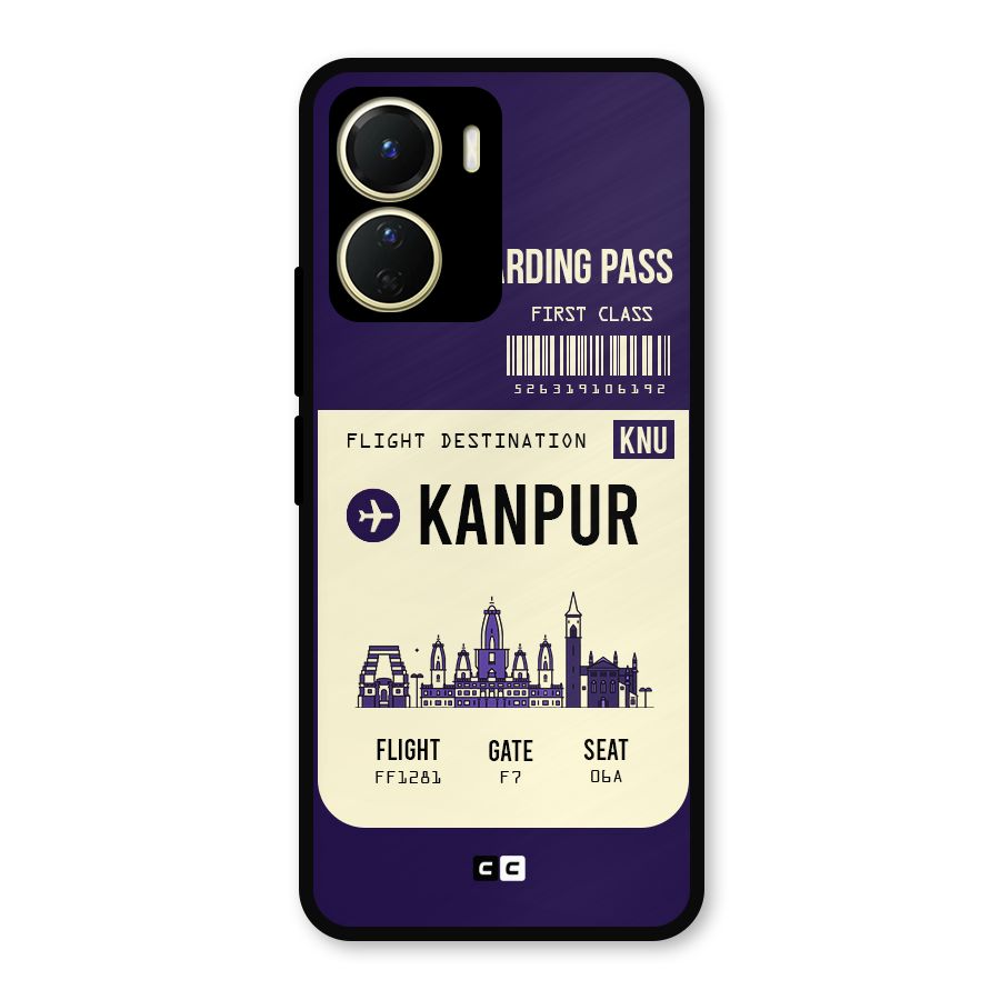 Kanpur Boarding Pass Metal Back Case for Vivo T2x