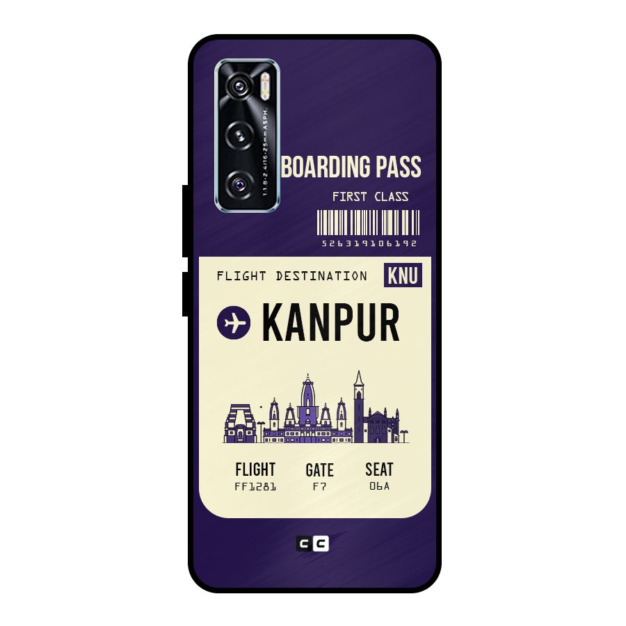 Kanpur Boarding Pass Metal Back Case for Vivo V20 SE