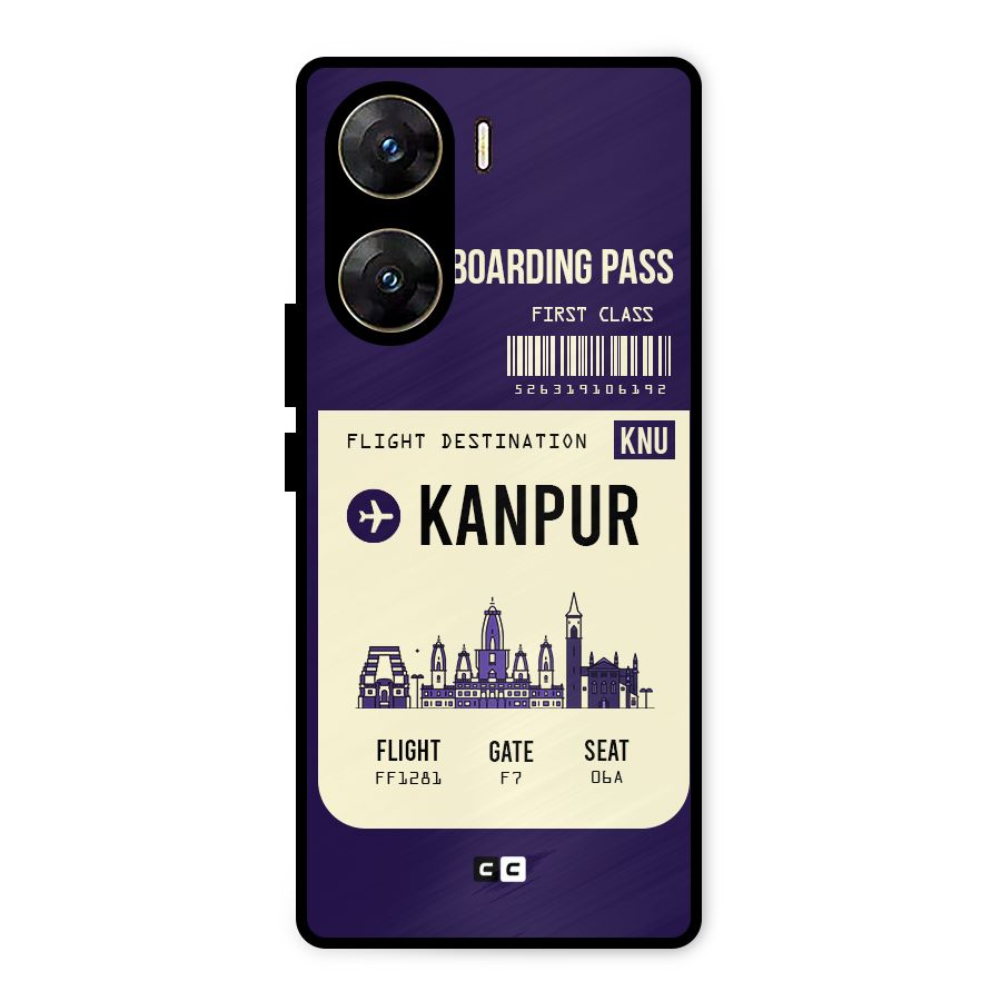Kanpur Boarding Pass Metal Back Case for Vivo V29e