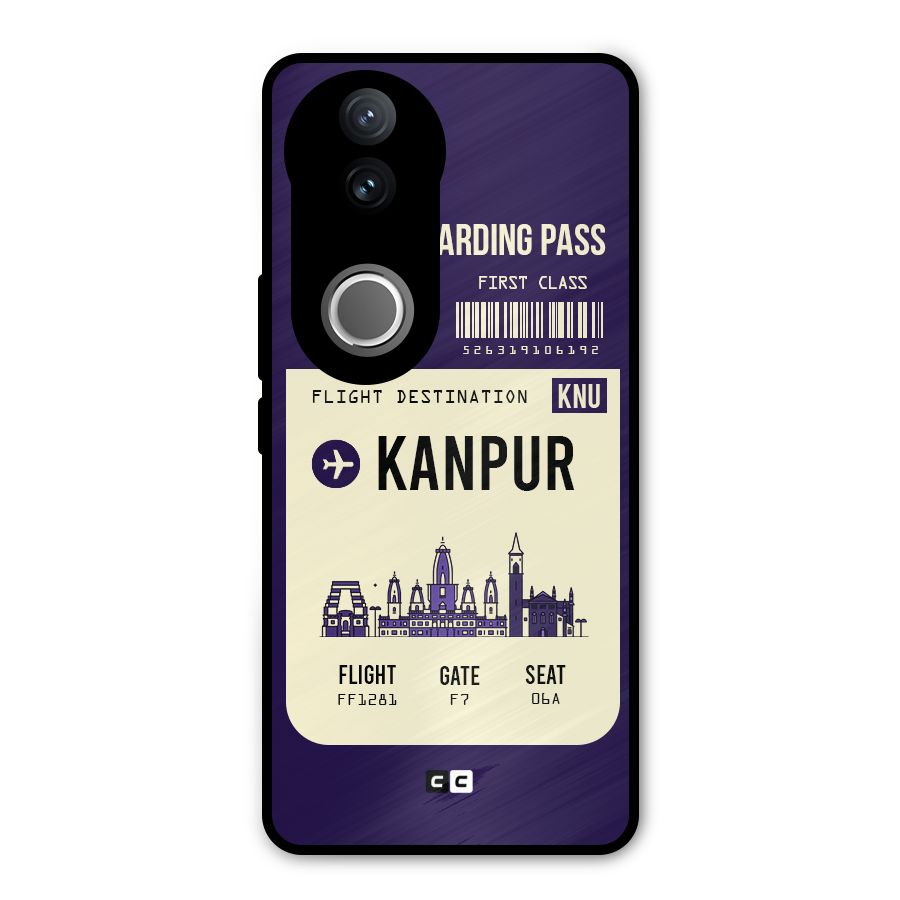 Kanpur Boarding Pass Metal Back Case for Vivo V50e