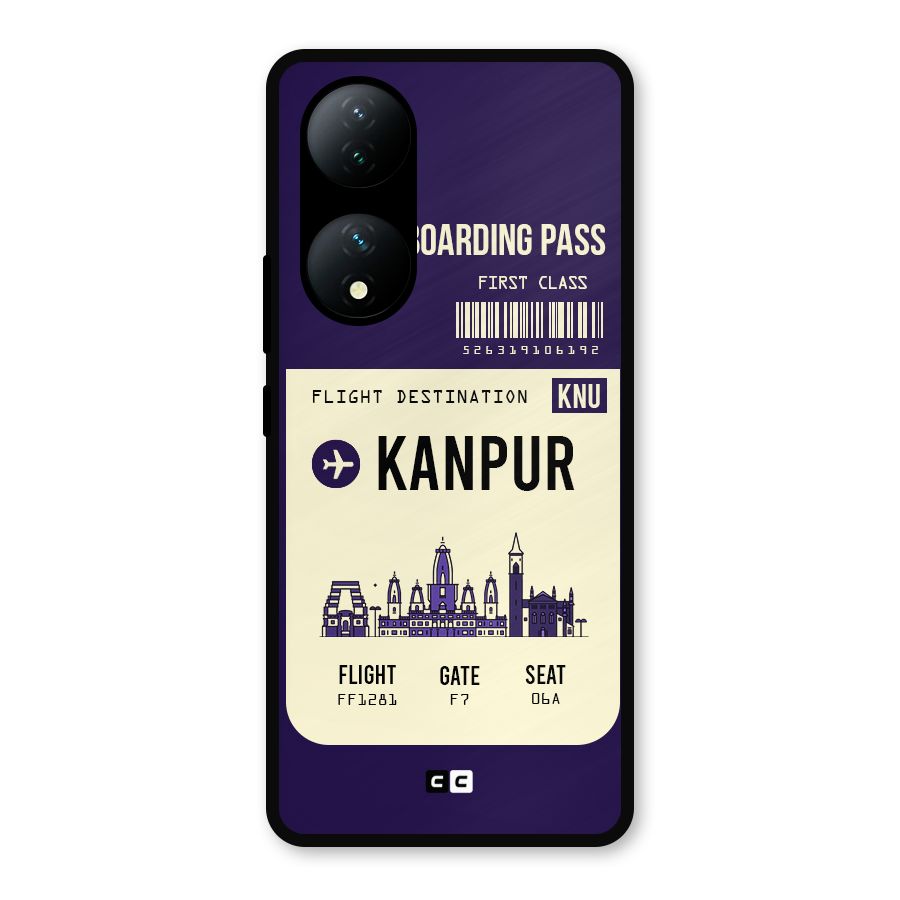 Kanpur Boarding Pass Metal Back Case for Vivo Y100a