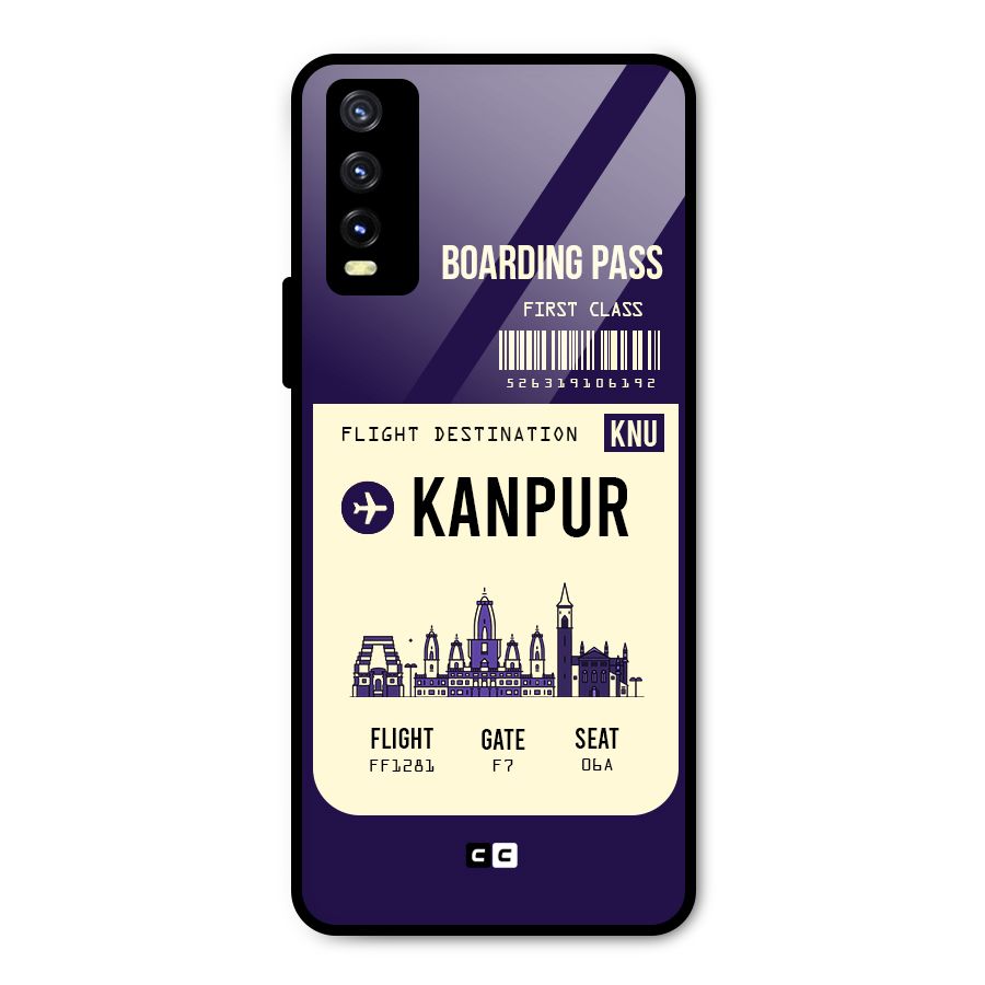 Kanpur Boarding Pass Metal Back Case for Vivo Y20g