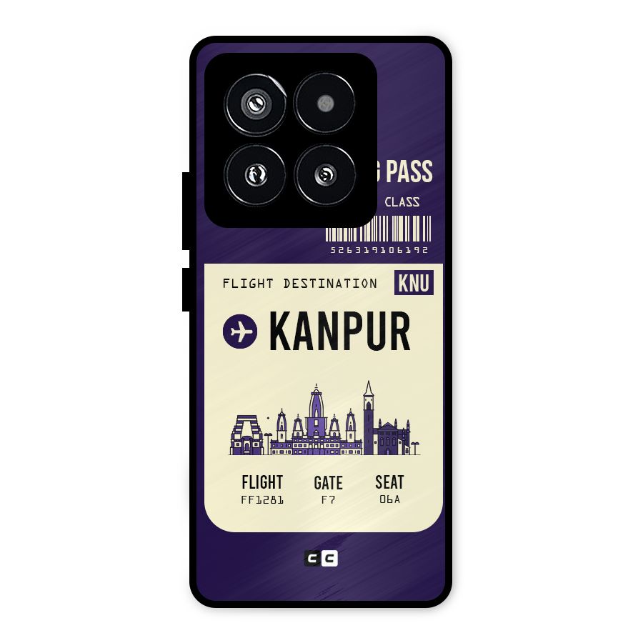 Kanpur Boarding Pass Metal Back Case for Xiaomi 14 Pro