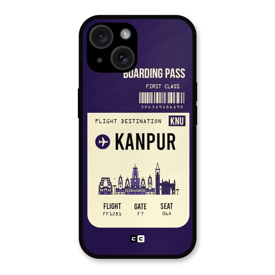 Kanpur Boarding Pass Metal Back Case for iPhone 15
