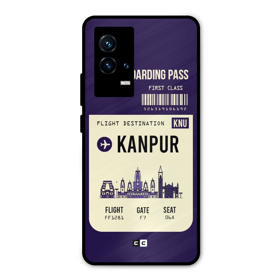 Kanpur Boarding Pass Metal Back Case for iQOO 9 5G