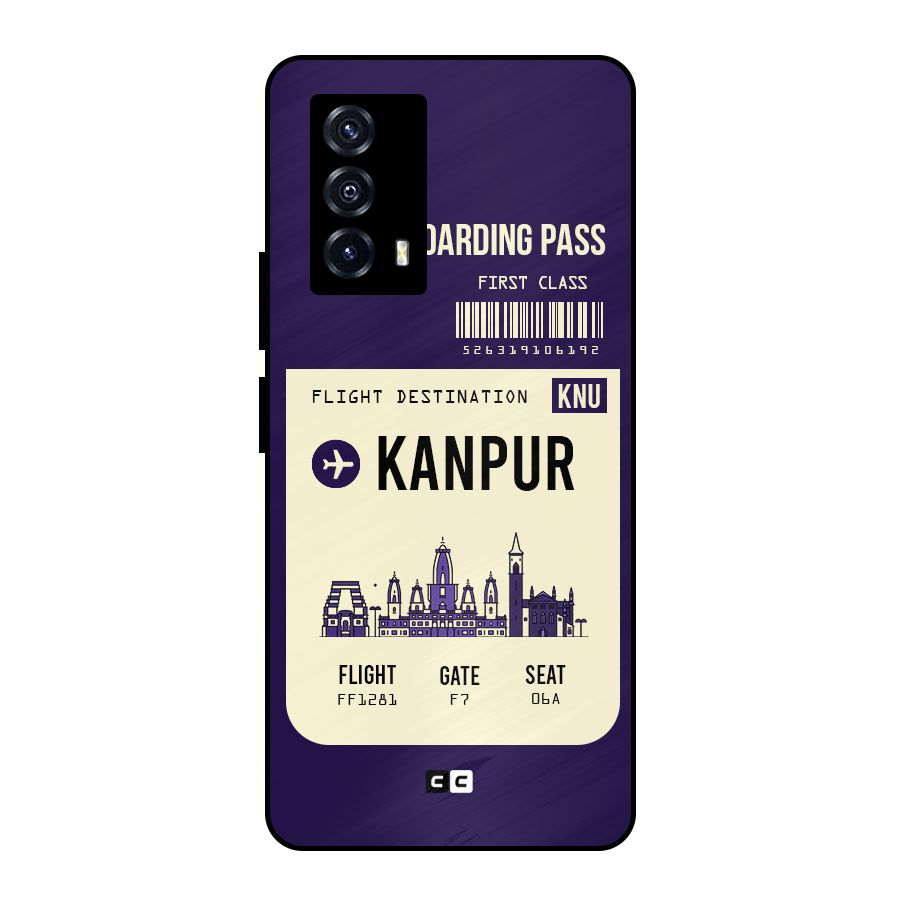 Kanpur Boarding Pass Metal Back Case for iQOO Z5