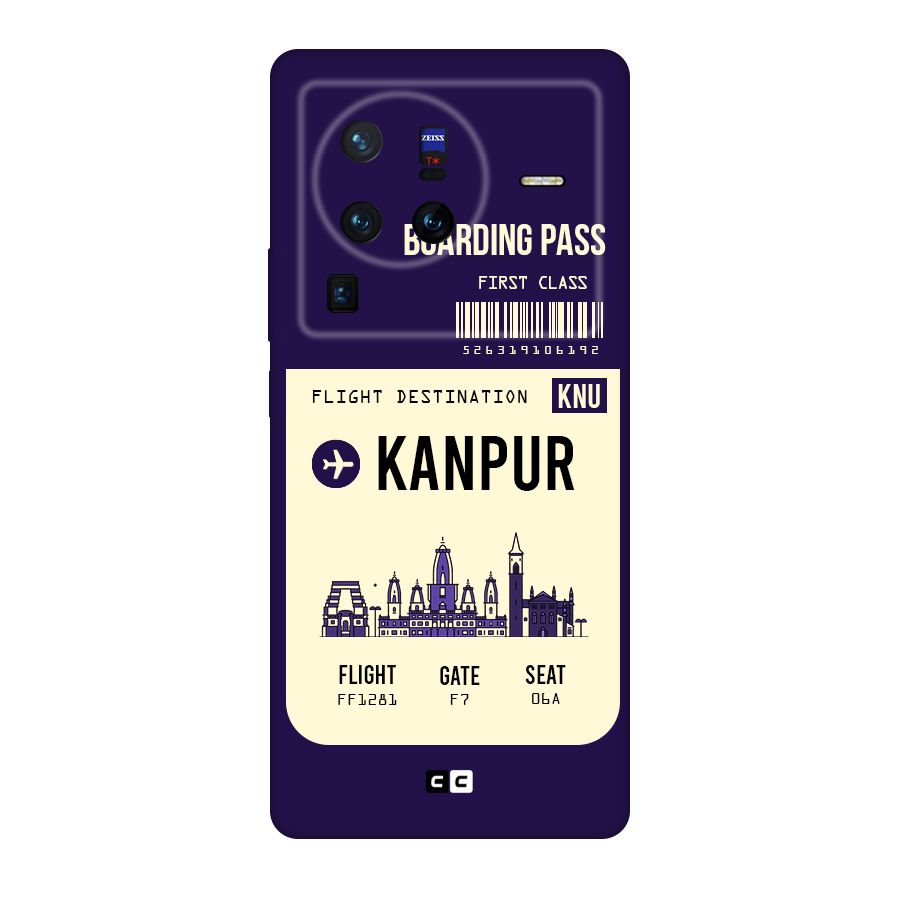 Kanpur Boarding Pass Original Polycarbonate Back Case for Vivo X80