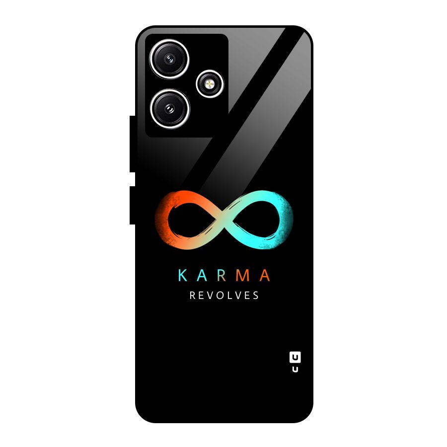 Karma Revolves Glass Back Case for Poco M6 Pro