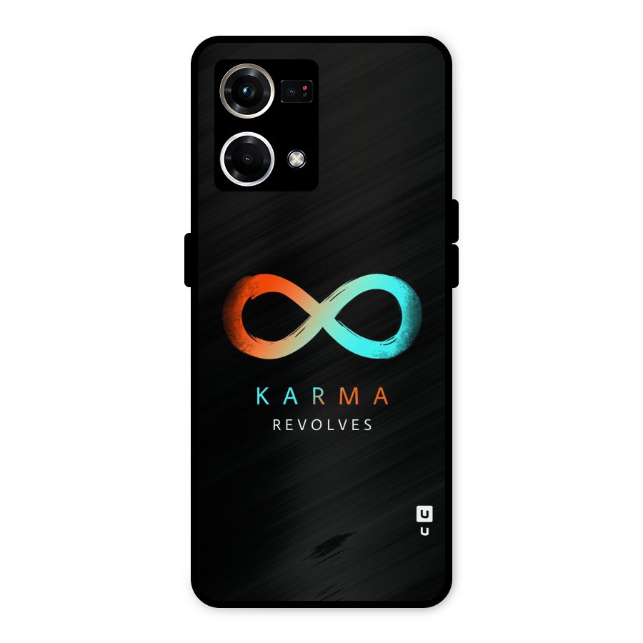 Karma Revolves Metal Back Case for Oppo F21s Pro 4G