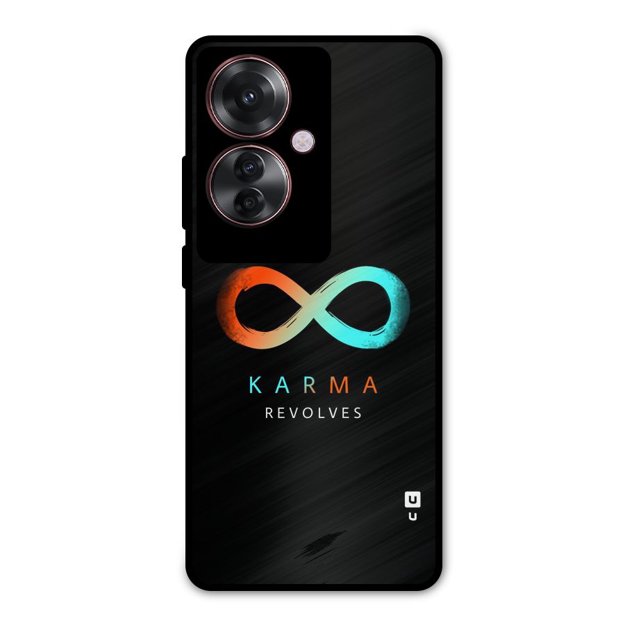 Karma Revolves Metal Back Case for Oppo F25 Pro