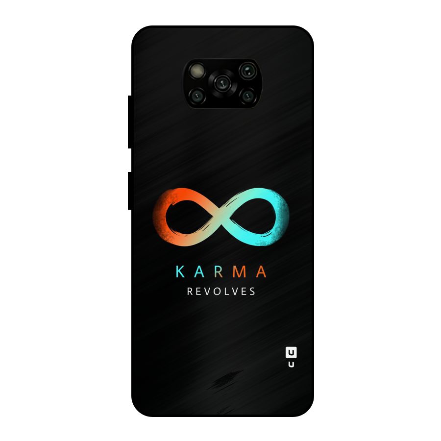 Karma Revolves Metal Back Case for Poco X3