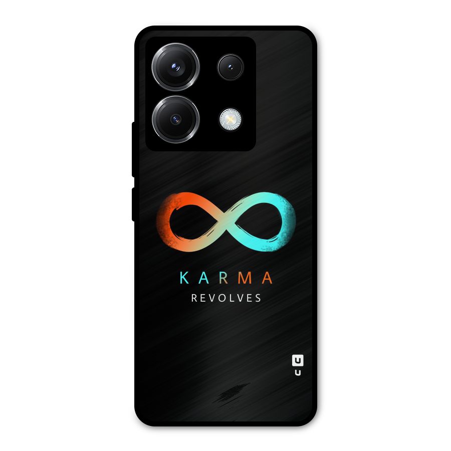Karma Revolves Metal Back Case for Poco X6