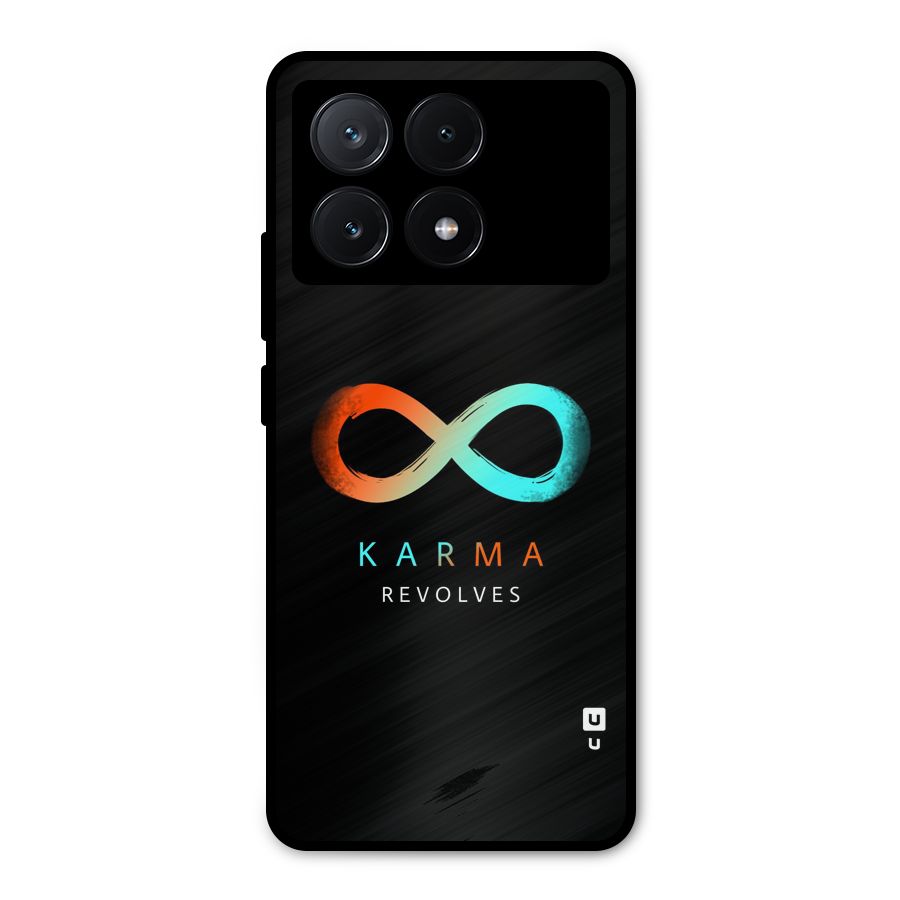 Karma Revolves Metal Back Case for Poco X6 Pro