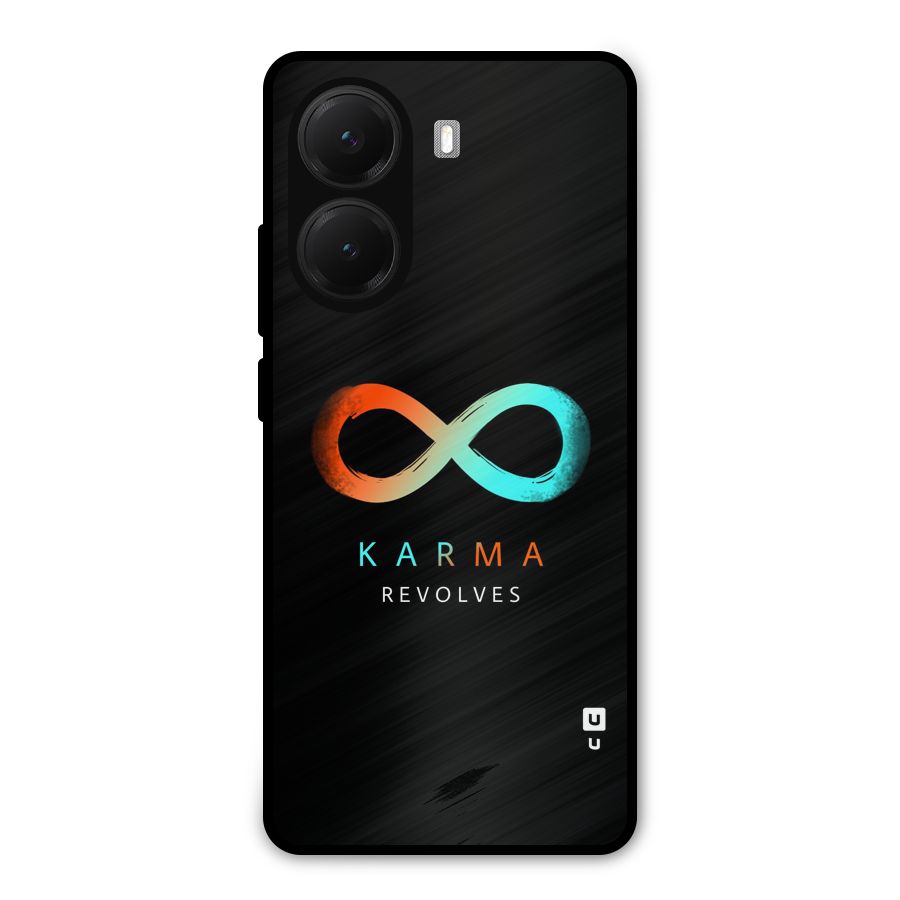 Karma Revolves Metal Back Case for Poco X7 Pro