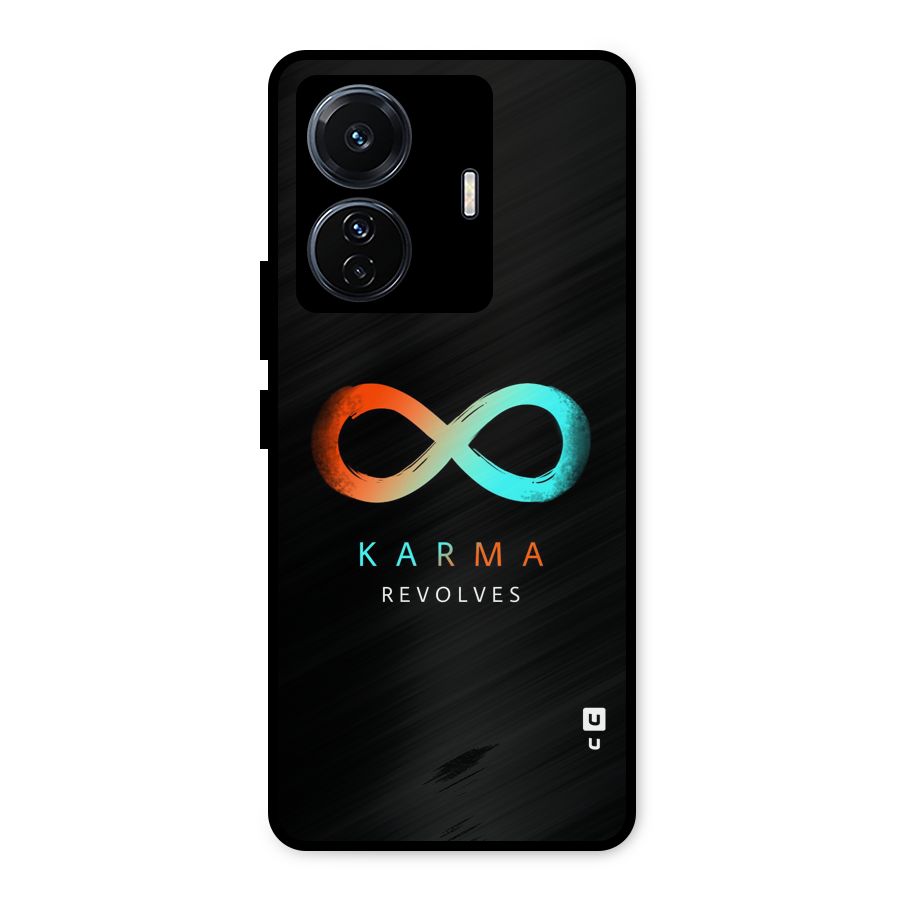 Karma Revolves Metal Back Case for Vivo T1 Pro
