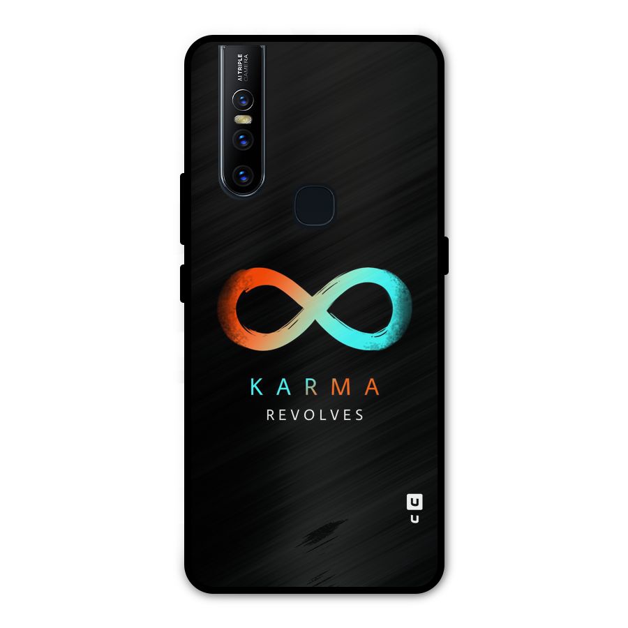 Karma Revolves Metal Back Case for Vivo V15