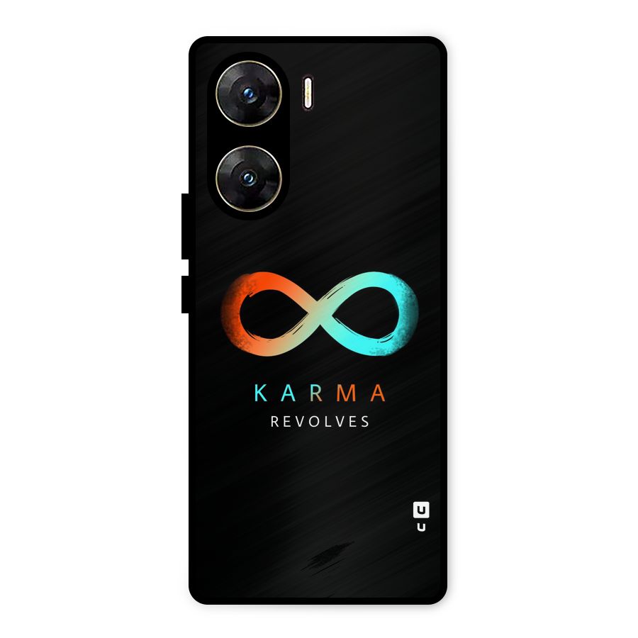 Karma Revolves Metal Back Case for Vivo V29e