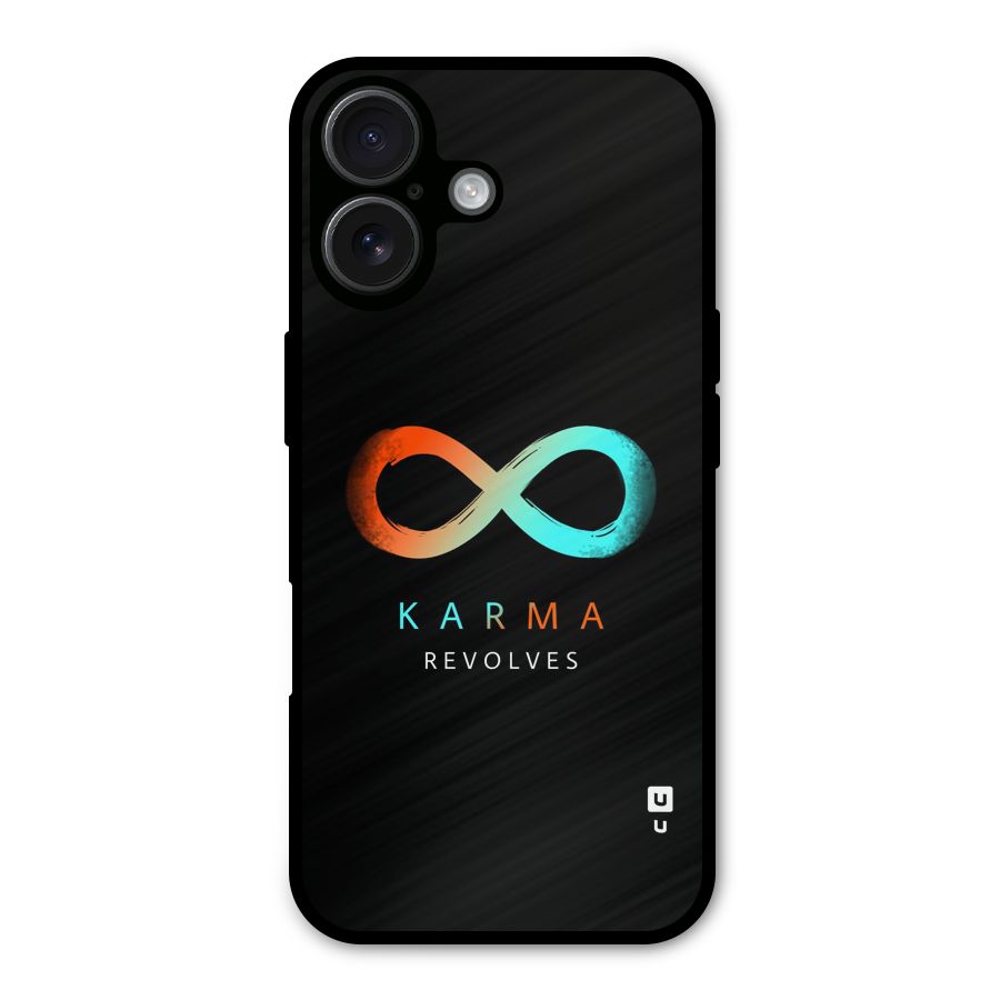 Karma Revolves Metal Back Case for iPhone 16