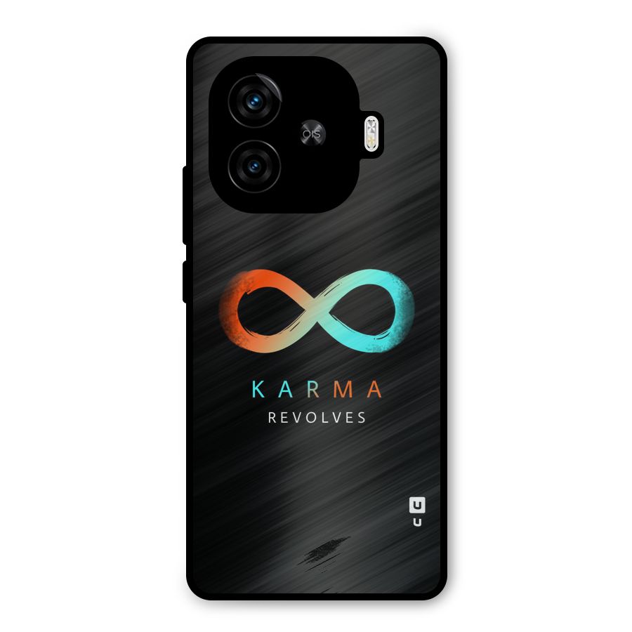 Karma Revolves Metal Back Case for iQOO Z9 Turbo